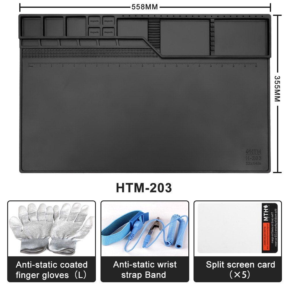 Tapis d'isolation thermique ESD - Pour La Réparation & Résistant à la chaleur - Plate-forme pour station de soudage BGA – Image 9