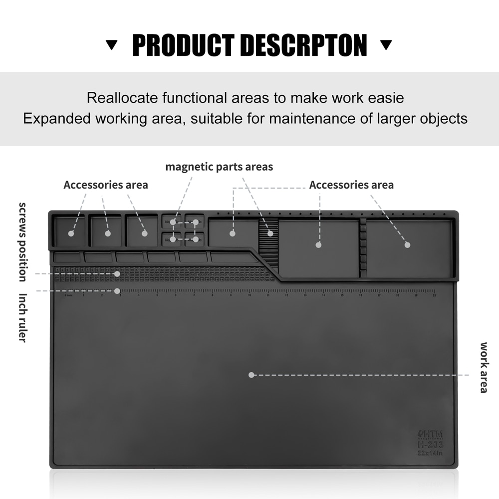 Tapis d'isolation thermique ESD - Pour La Réparation & Résistant à la chaleur - Plate-forme pour station de soudage BGA