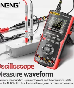 Alternative view of ANENG-Oscilloscope numérique AOS02, test de transistor, multimètre, taux d'échantillonnage 48ms, 10 MHz, bande passante analogique, prise en charge du stockage de formes d'onde