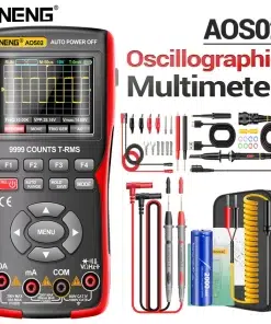 ANENG-Oscilloscope numérique AOS02, test de transistor, multimètre, taux d'échantillonnage 48ms, 10 MHz, bande passante analogique, prise en charge du stockage de formes d'onde