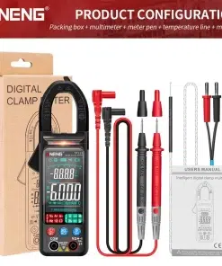 ANENG - ST212 -Pince ampèremétrique numérique, multimètre, testeur de tension, affichage LCD à plage automatique, courant CC et CA, NCV, Ohm, 6000 points, 400A