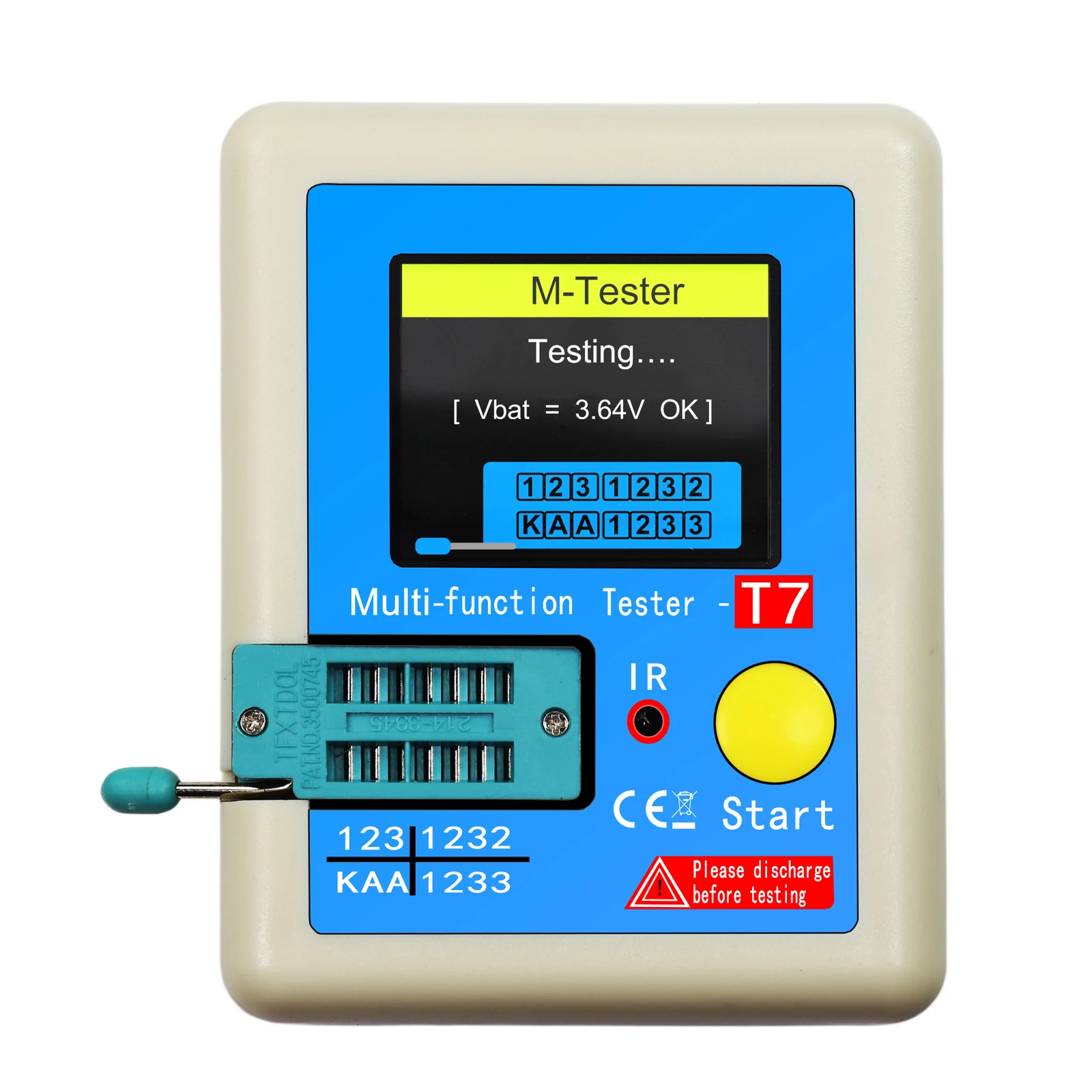 LCR-T7 Transistor Testeur TFT Diode Triode LCR ESR Mètre NPN PNP MOSFET IR Multifonction Testeur Multimètre – Image 4