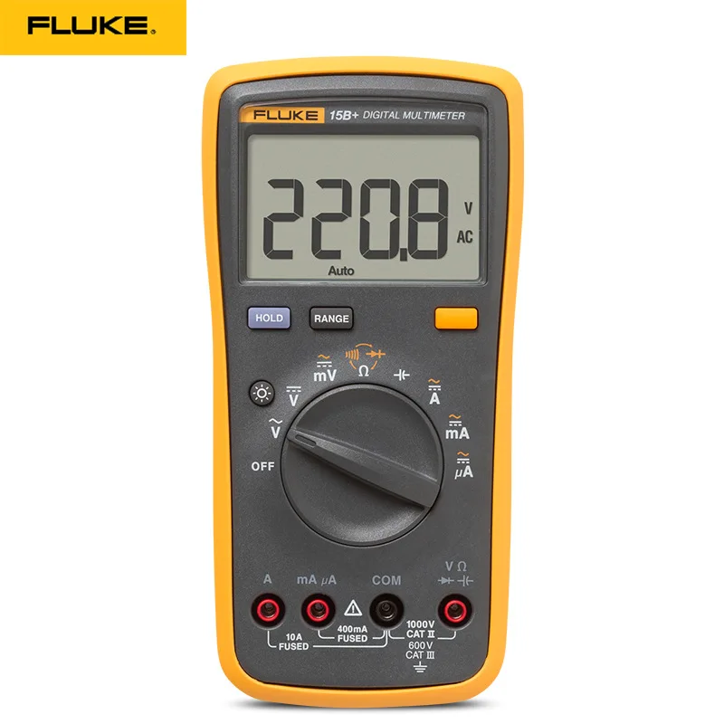 Multimètre à plage numérique automatique Fluke, DMM, AC, DC, Diode, R/C, Testeur de courant de tension, Original, 15B +, 17B +, 18B +, Fluke12E +