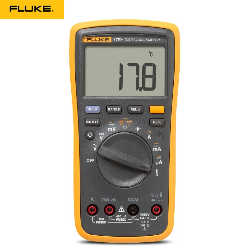 Multimètre à plage numérique automatique Fluke, DMM, AC, DC, Diode, R/C, Testeur de courant de tension, Original, 15B +, 17B +, 18B +, Fluke12E + – Image 3