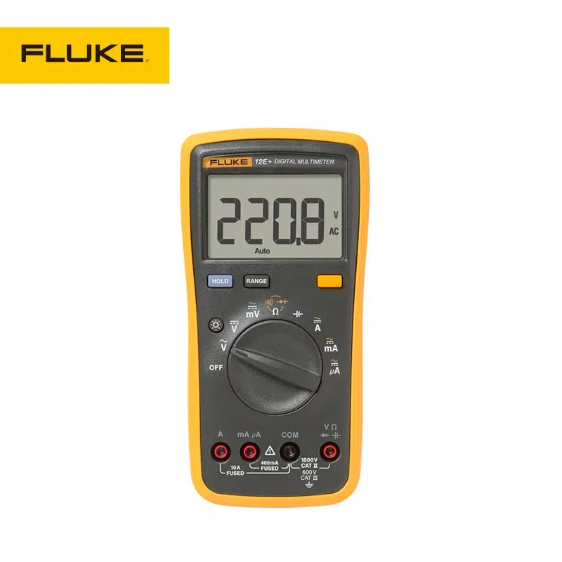Multimètre à plage numérique automatique Fluke, DMM, AC, DC, Diode, R/C, Testeur de courant de tension, Original, 15B +, 17B +, 18B +, Fluke12E + – Image 5