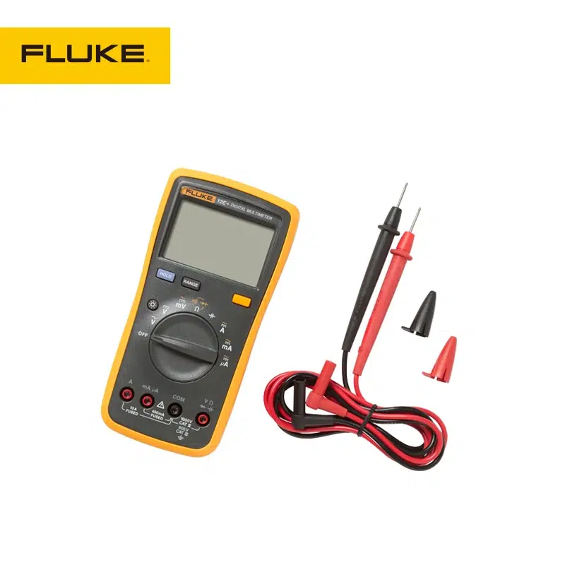 Multimètre à plage numérique automatique Fluke, DMM, AC, DC, Diode, R/C, Testeur de courant de tension, Original, 15B +, 17B +, 18B +, Fluke12E + – Image 6
