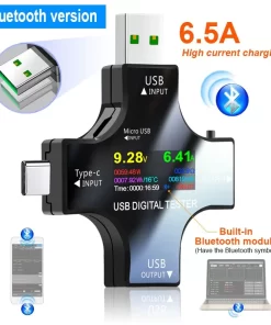 Testeur USB de type C, voltmètre numérique DC, ampèremètre, compteur de courant de tension, détecteur d'ampèremètre, chargeur de banque d'alimentation, indicateur
