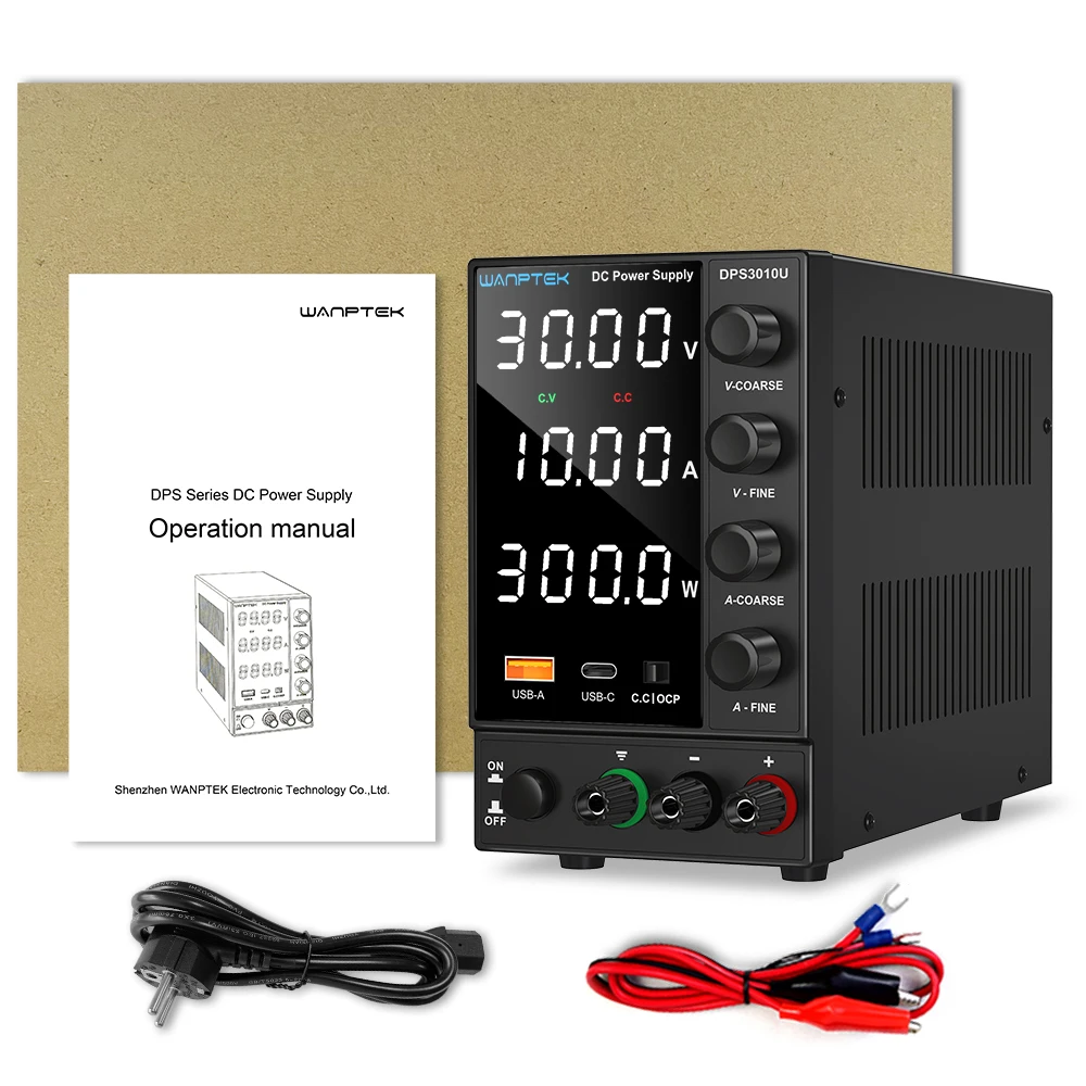 Wanptek-Alimentation électrique 30V, 10A/5A DC, affichage numérique réglable, tension de laboratoire, réparation – Image 6